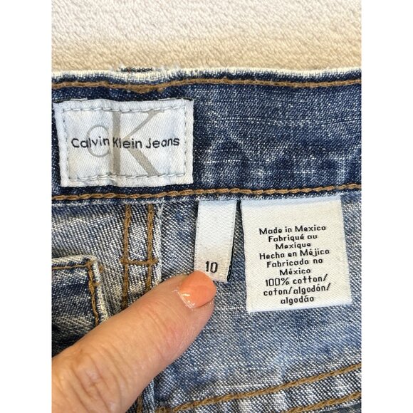 Calvin Klein‎ Jeans Womens 10 Blue Denim Cotton Straight Leg - Picture 4 of 10